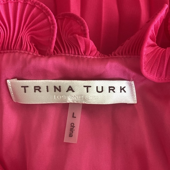 Trina Turk large blouse pink sleeveless - Picture 9 of 10